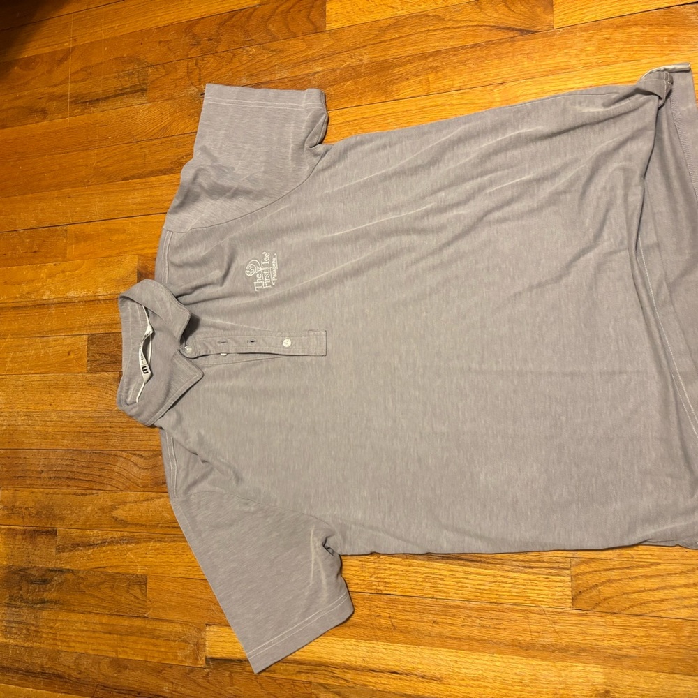 Travis Matthew Gray Polo Shirt First Tee Pasadena